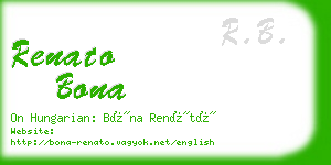 renato bona business card